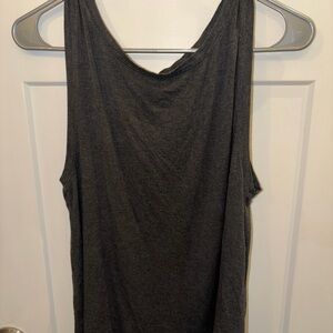 Tahari Charcoal Scoop Neck Tank Top